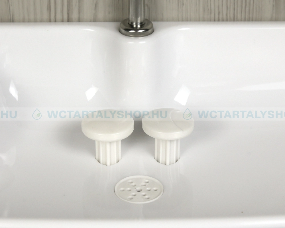 ECOSYSBOX Round WC tartály nyomógomb Round WC tartály alkatrészek - Fehér - Műanyag - ECOSYSBOX Round WC tartály alkatrészek